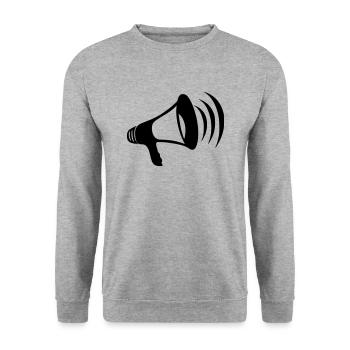 megaphone - Unisex Sweatshirt - salt & pepper - Front - Alina (178cm) & Michal (187cm)