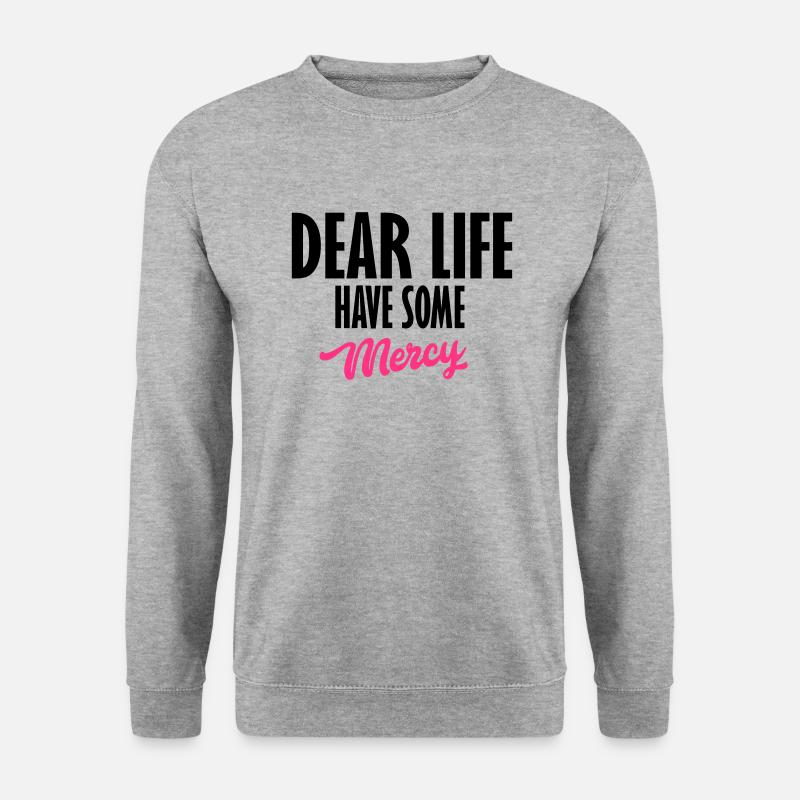 liebes Leben - Unisex Pullover - Weißgrau meliert