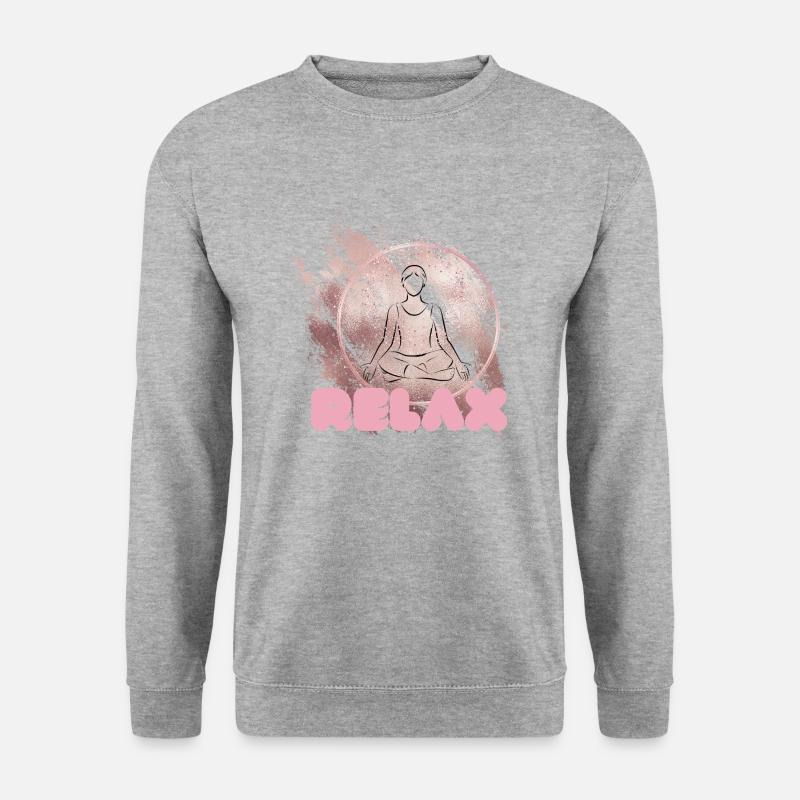 Relax - Unisex Pullover - Weißgrau meliert