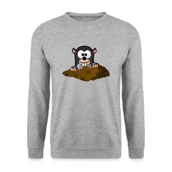 mole - Unisex Sweatshirt - salt & pepper - Front - Alina (178cm) & Michal (187cm)