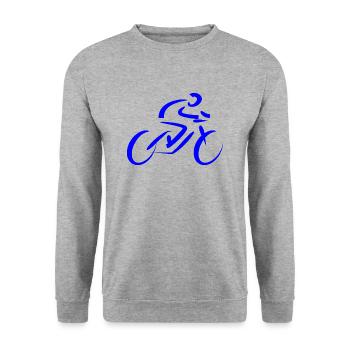 bicycle mountain bike cyclist mountainbike fahrrad - Unisex Pullover - Weißgrau meliert - Vorne - Alina (178cm) & Michal (187cm)