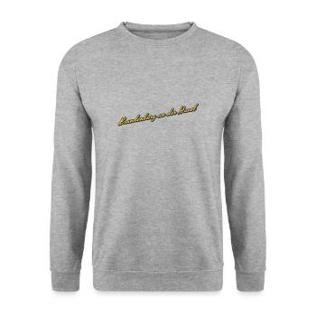 Brandenburg an der Havel - Unisex Pullover - Weißgrau meliert - Vorne - Alina (178cm) & Michal (187cm)