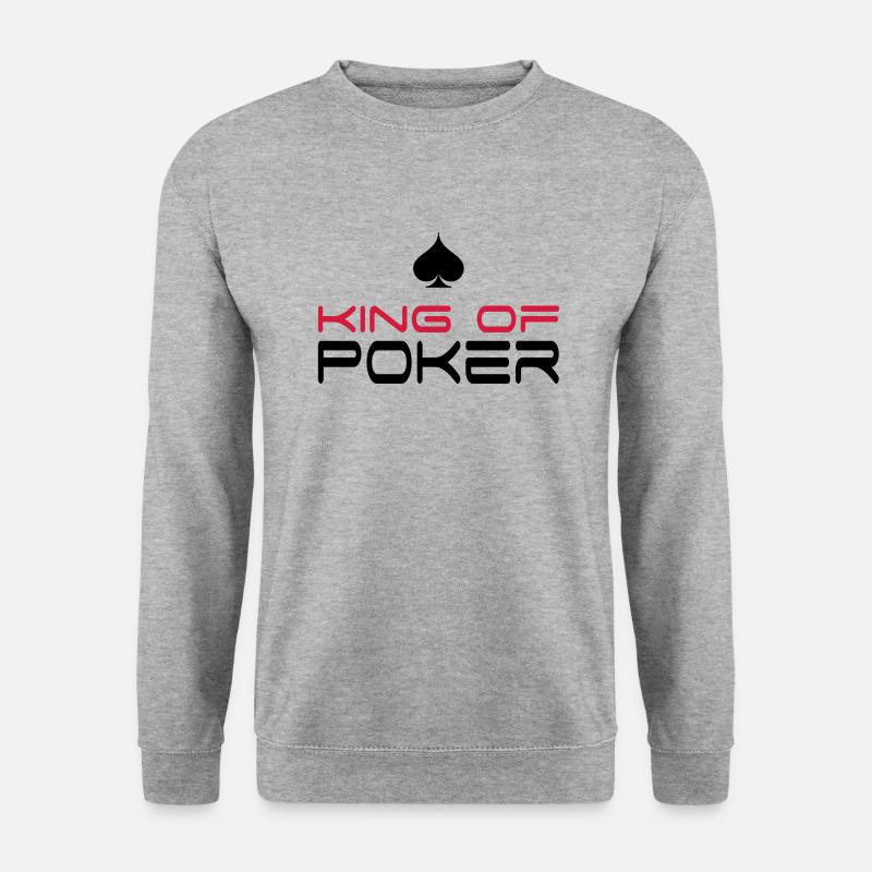 Poker - Unisex Pullover - Weißgrau meliert