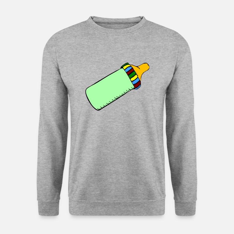 Flasche - Unisex Pullover - Weißgrau meliert