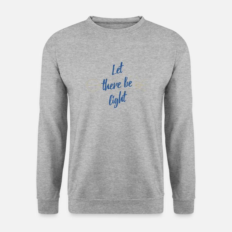 Lass es Licht sein - Unisex Pullover - Weißgrau meliert