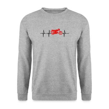 Vélomoteur S51 voiture classique - Sweat-shirt Unisexe - gris chiné - Devant - Alina (178cm) & Michal (187cm)