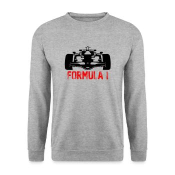 T-shirt Cadeau Un Formule Fan - Sweat-shirt Unisexe - gris chiné - Devant - Alina (178cm) & Michal (187cm)