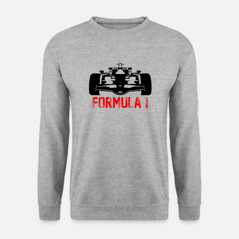 F Eins Fan Formel Geschenk T-Shirt - Unisex Pullover - Weißgrau meliert