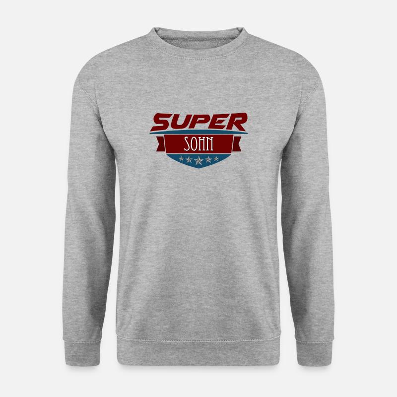 Super Sohn - Unisex Pullover - Weißgrau meliert