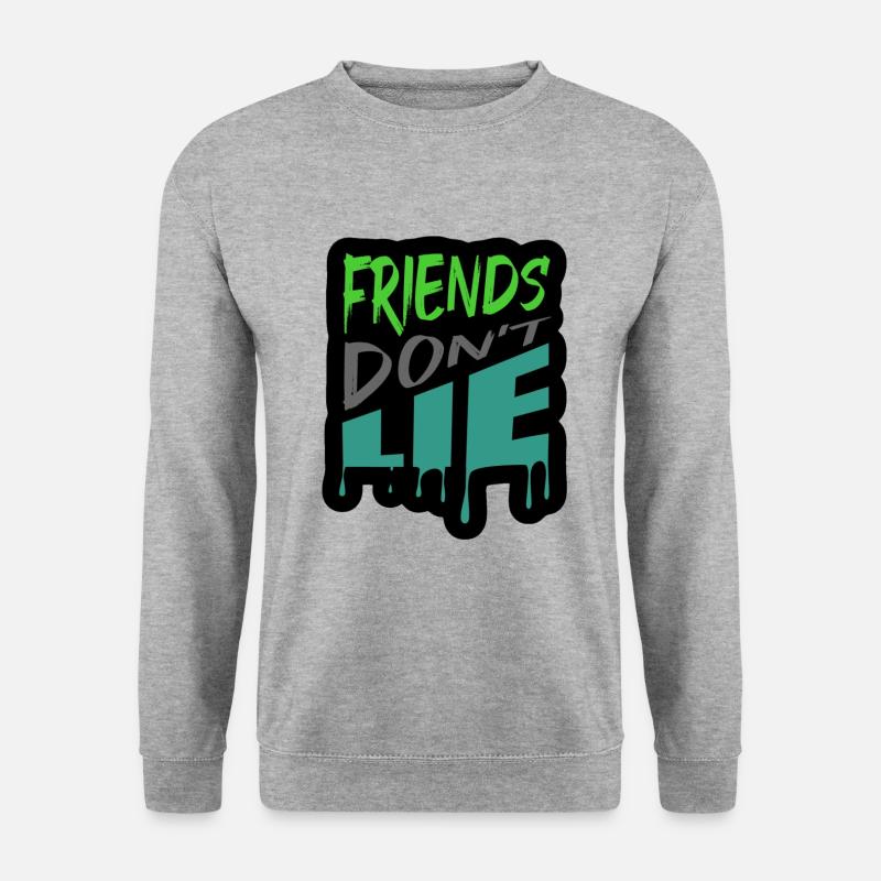 Freunde lügen nicht - Unisex Pullover - Weißgrau meliert