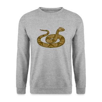Angry Snake - Unisex Sweatshirt - salt & pepper - Front - Alina (178cm) & Michal (187cm)