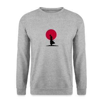 Samurai and Sun - Unisex Sweatshirt - salt & pepper - Front - Alina (178cm) & Michal (187cm)