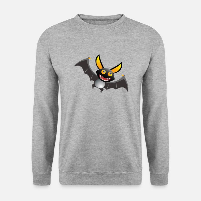 Fledermaus - Unisex Pullover - Weißgrau meliert