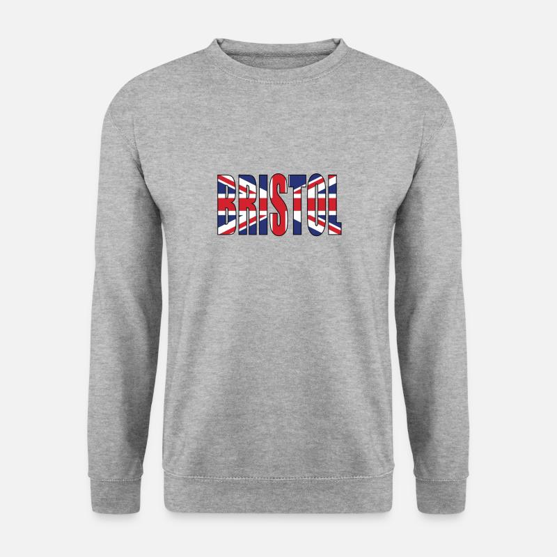 Bristol Großbritannien - Unisex Pullover - Weißgrau meliert