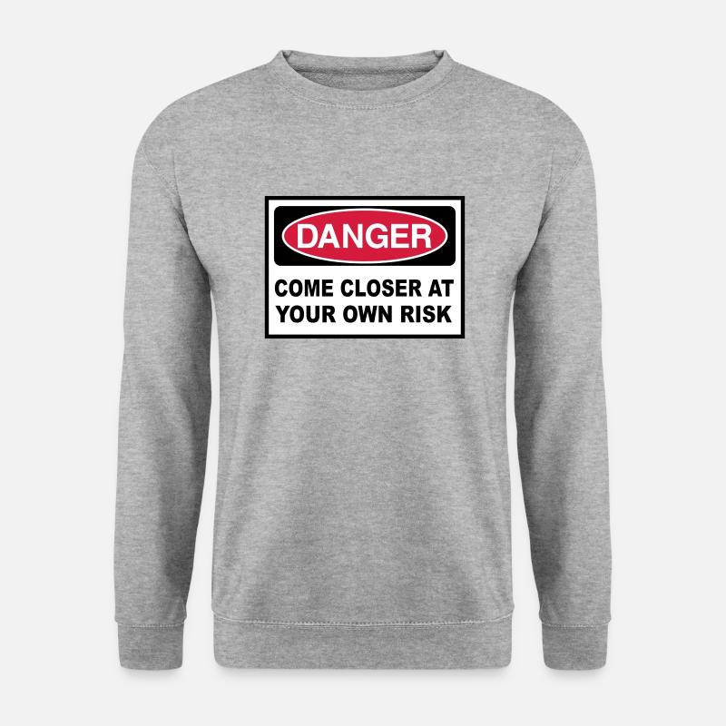 2541614 15144461 danger - Unisex Pullover - Weißgrau meliert