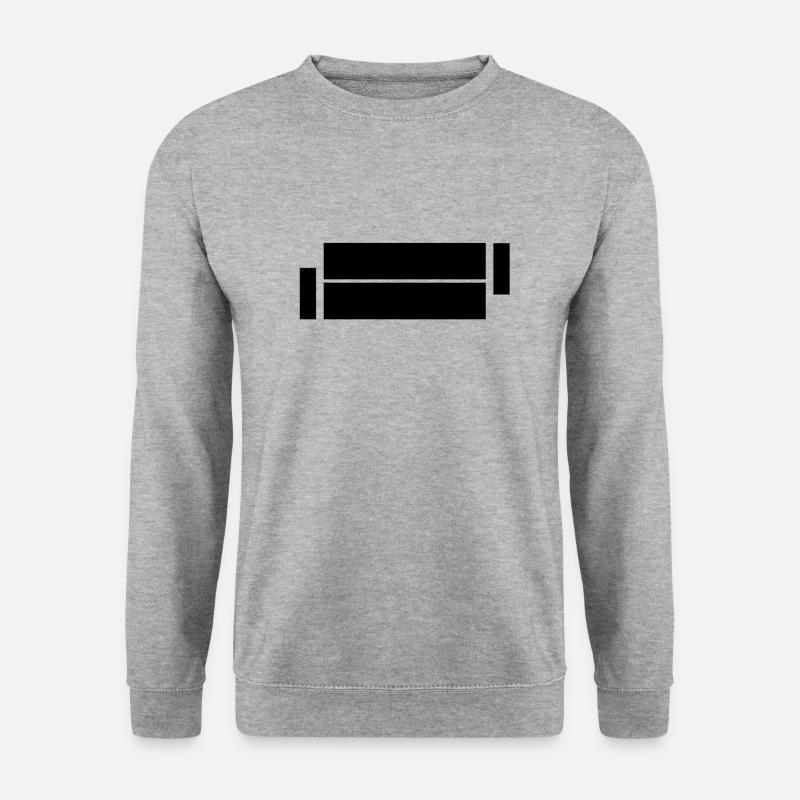 Balken - Unisex Pullover - Weißgrau meliert