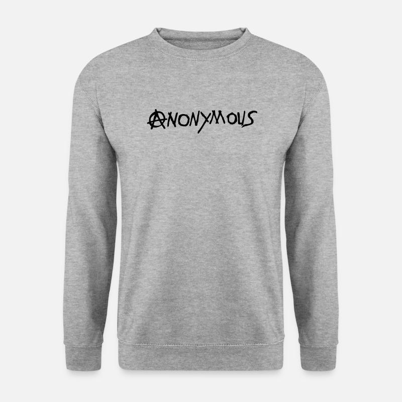logo anarchy anonymous1 - Sweat-shirt Unisexe - gris chiné
