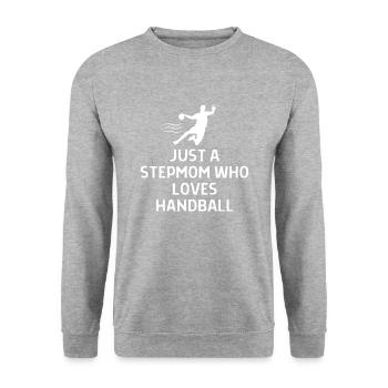 Handball Handballer Spruch Geschenk - Unisex Pullover - Weißgrau meliert - Vorne - Alina (178cm) & Michal (187cm)
