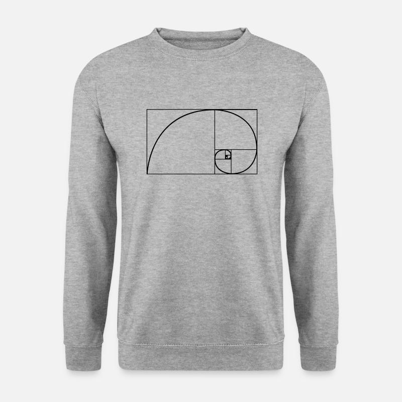 Fibonacci nature spiral - Unisex Sweatshirt - salt & pepper