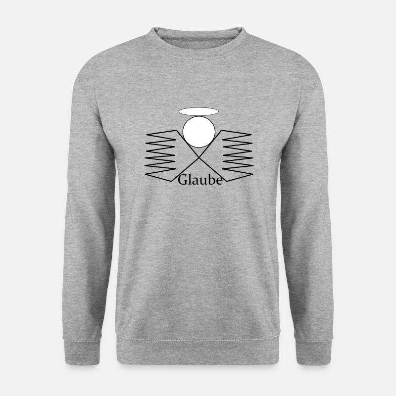 Glaube - Unisex Pullover - Weißgrau meliert