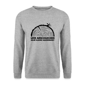 Ums arschlecken sehr kleine Masseinheit - Unisex Pullover - Weißgrau meliert - Vorne - Alina (178cm) & Michal (187cm)