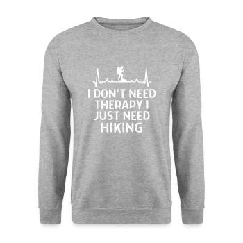 Klettern Kletterer Hiking Sprüche Geschenk - Unisex Pullover - Weißgrau meliert - Vorne - Alina (178cm) & Michal (187cm)