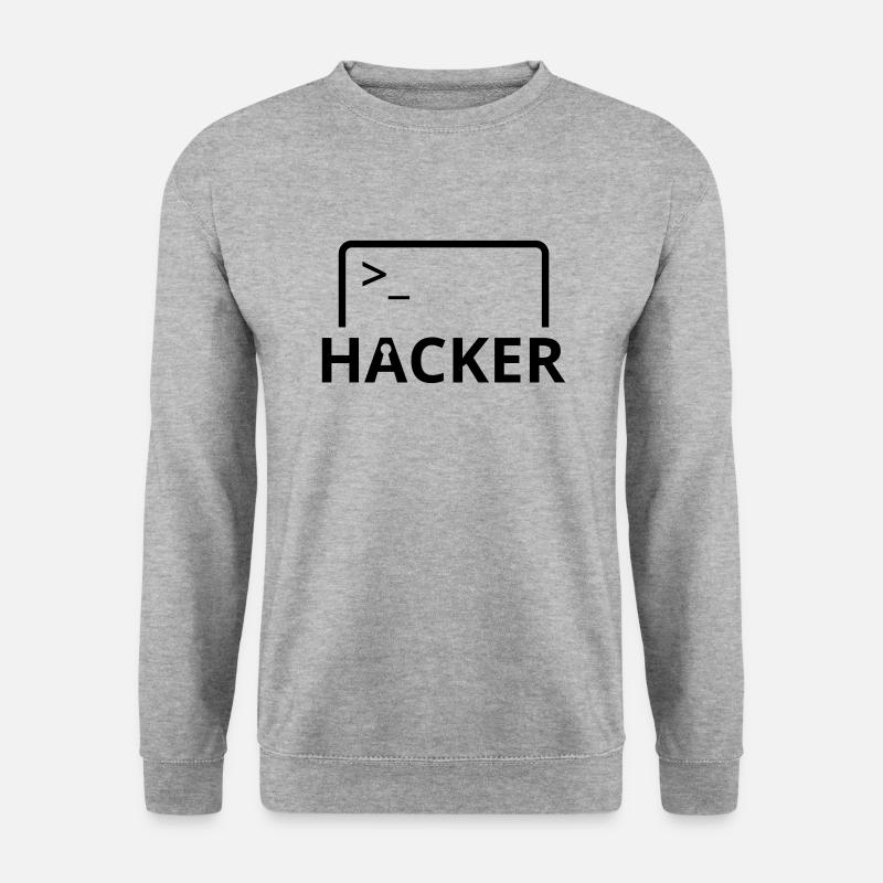 Hacker computer scientist computer programmer - Unisex Sweatshirt - salt & pepper