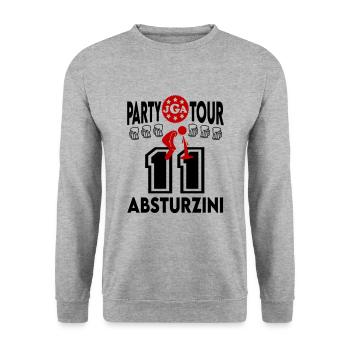 Jga Besoffen Absturz Hagelvoll Betrunken Party - Unisex Pullover - Weißgrau meliert - Vorne - Alina (178cm) & Michal (187cm)
