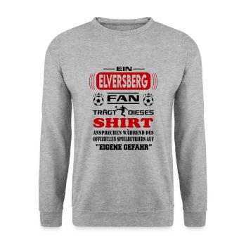 Fußball Fan Fussballverein Elversberg - Unisex Pullover - Weißgrau meliert - Vorne - Alina (178cm) & Michal (187cm)