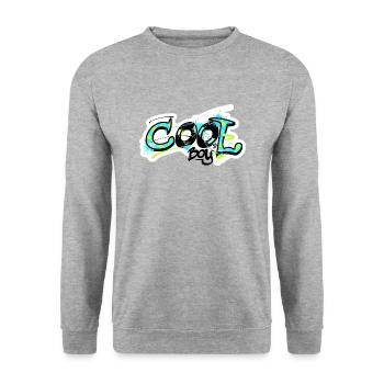 fraîche motif graffiti garçon - chemise cool pour les enfants - Sweat-shirt Unisexe - gris chiné - Devant - Alina (178cm) & Michal (187cm)