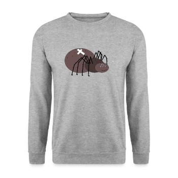 spinne,monster,comic,kinder - Unisex Pullover - Weißgrau meliert - Vorne - Alina (178cm) & Michal (187cm)
