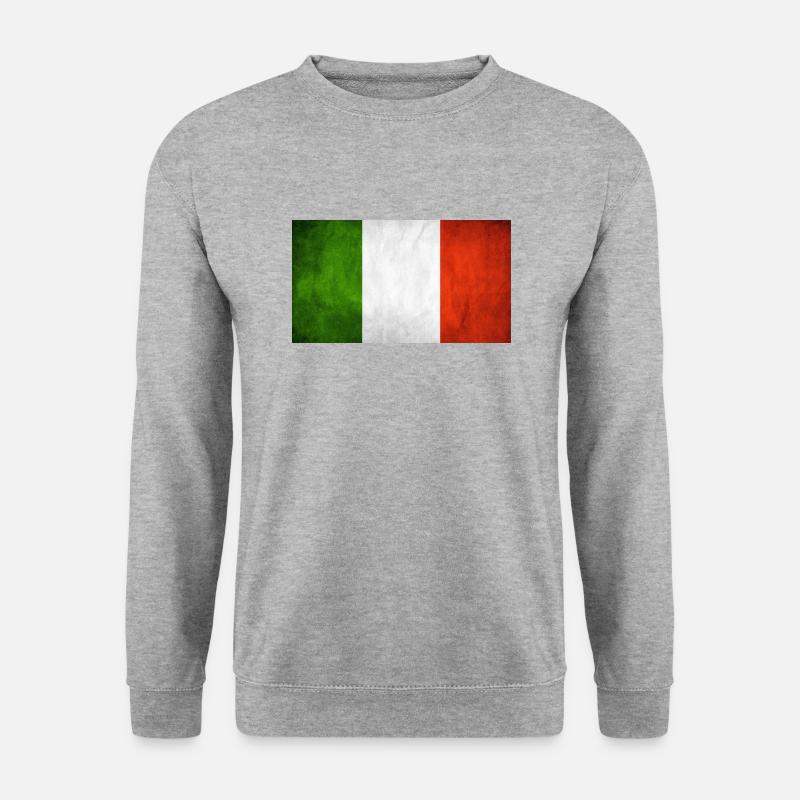 Italienische Flagge - Unisex Pullover - Weißgrau meliert
