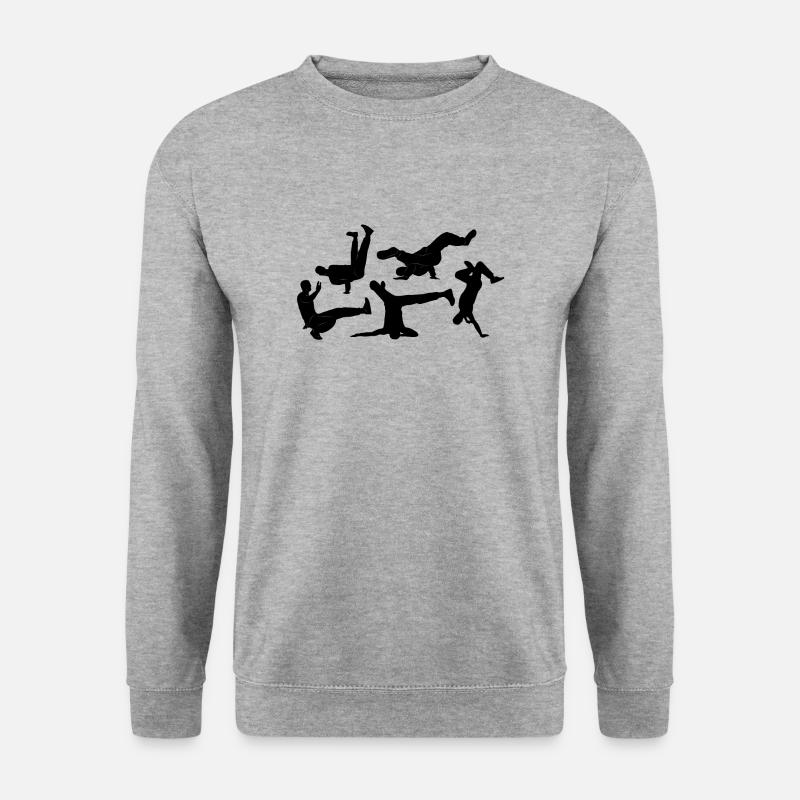 Breakdance - Unisex Pullover - Weißgrau meliert