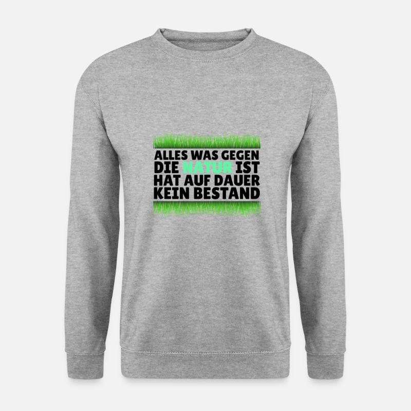 Natur - Unisex Pullover - Weißgrau meliert