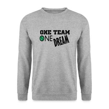 one dream - Unisex Sweatshirt - salt & pepper - Front - Alina (178cm) & Michal (187cm)