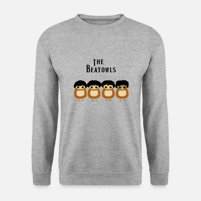 beatowls - Unisex Pullover - Weißgrau meliert