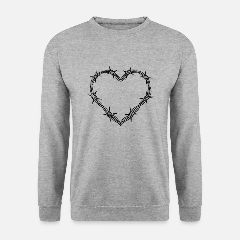 Xed - Unisex Pullover - Weißgrau meliert