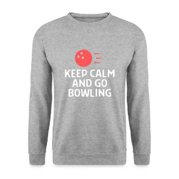 Bowling Dictons Bowling Bowler Skittles Cadeau - Sweat-shirt Unisexe - gris chiné - Devant - Alina (178cm) & Michal (187cm)