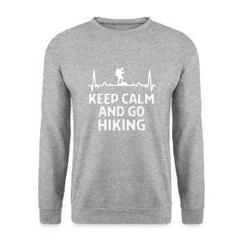 Klettern Kletterer Hiking Sprüche Geschenk - Unisex Pullover - Weißgrau meliert - Vorne - Alina (178cm) & Michal (187cm)