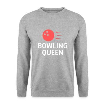 Bowling Sayings Bowling Bowler Skittles Gift - Unisex Sweatshirt - salt & pepper - Front - Alina (178cm) & Michal (187cm)