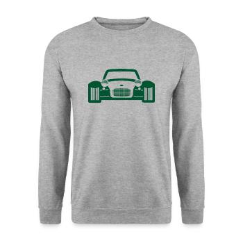 voiture de course - Sweat-shirt Unisexe - gris chiné - Devant - Alina (178cm) & Michal (187cm)