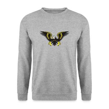 adler eagle bussard falke habicht hawk falcon53 - Sweat-shirt Unisexe - gris chiné - Devant - Alina (178cm) & Michal (187cm)