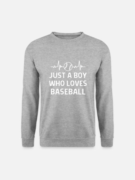 Baseball Spieler Baseball Sprüche Geschenk - Unisex Pullover - Weißgrau meliert