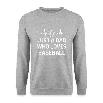 Baseball Spieler Baseball Sprüche Geschenk - Unisex Pullover - Weißgrau meliert - Vorne - Alina (178cm) & Michal (187cm)