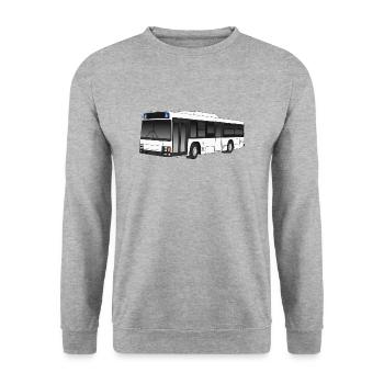 service bus - Unisex Sweatshirt - salt & pepper - Front - Alina (178cm) & Michal (187cm)