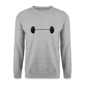 Weight bar - Unisex Sweatshirt - salt & pepper - Front - Alina (178cm) & Michal (187cm)