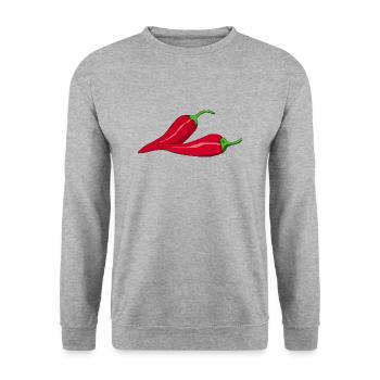 pepperoni - Unisex Sweatshirt - salt & pepper - Front - Alina (178cm) & Michal (187cm)