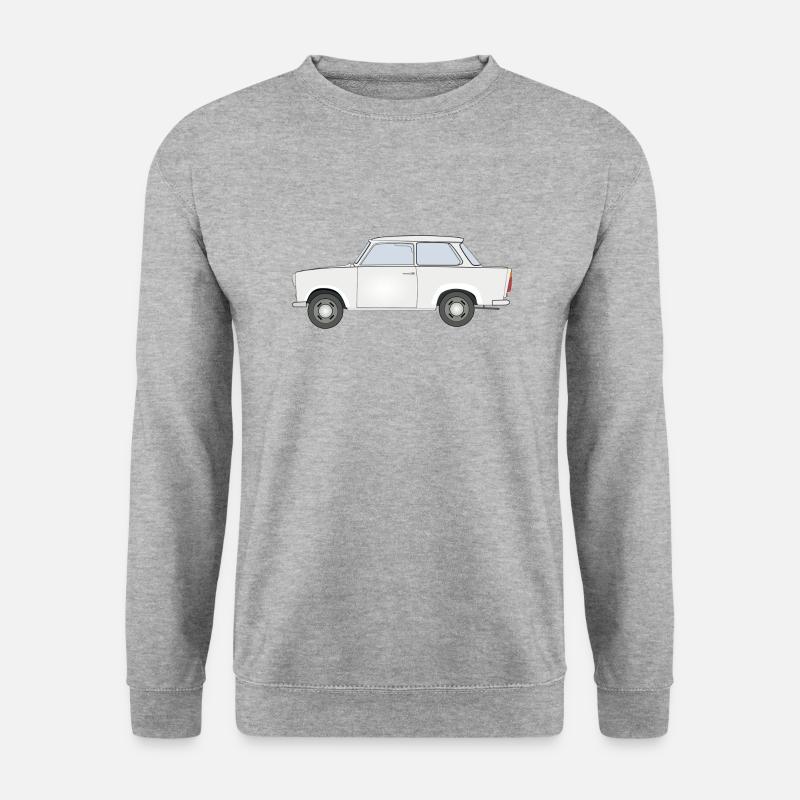 Trabbi Ostalgie Design - Unisex Pullover - Weißgrau meliert