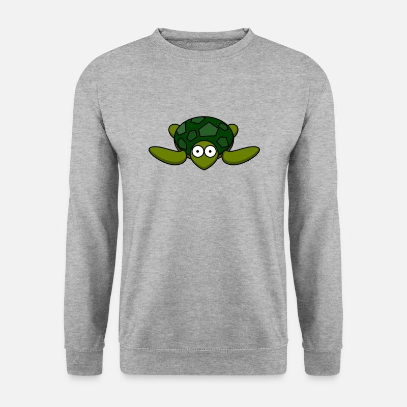 Süße Schildkröte! - Unisex Pullover - Weißgrau meliert