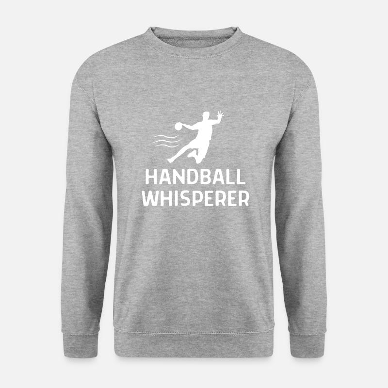 Handball Handballer Spruch Geschenk - Unisex Pullover - Weißgrau meliert